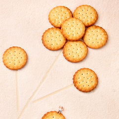 Hundred Herbs Little Round Crackers 100g Sea Salt Taste / Black Sugar Taste Box Rules 60 Packaging Craving Snacks Wholesale