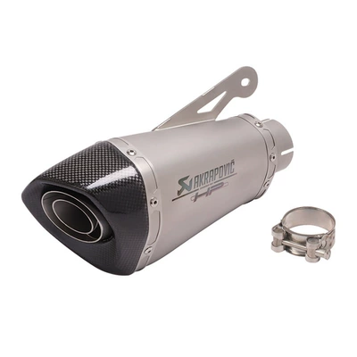 Motorcycle exhaust pipe modified exhaust pipe - 60mm-titanium-carbon-head