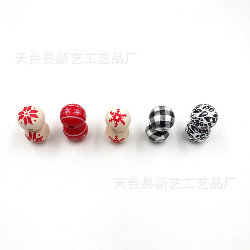 新商品16mm荷の木の丸い玉の原木の色の子供のdiyの雪の花の千鳥の格は飾りの木の玉のアクセサリーの部品を飾ります。|undefined