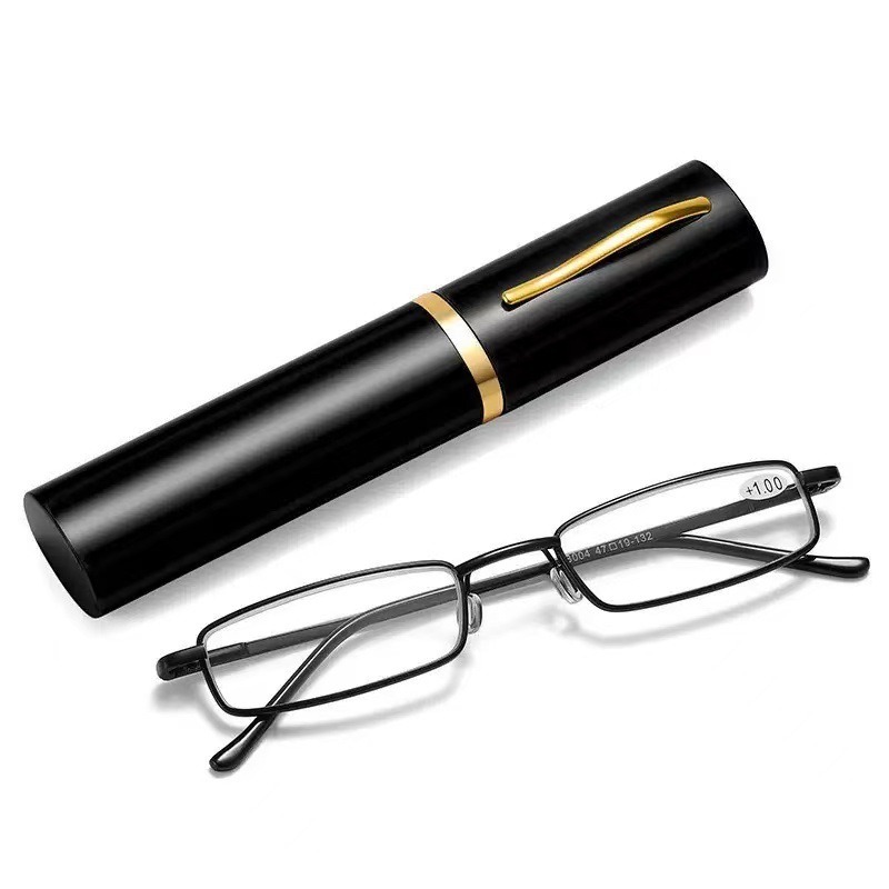 2025新型ファッション老眼鏡男女ミニ携帯小筆筒ハイビジョンファッション超軽量老人老眼鏡|undefined