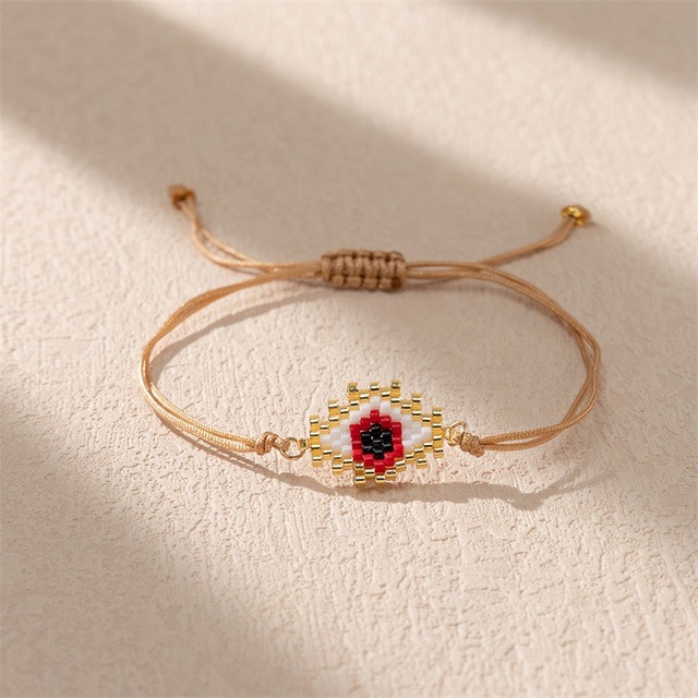 Glass, rope Material Devil'S Eye Pattern Women'S Gender Retro Devil's Eye Glass Rope Women's Bracelets