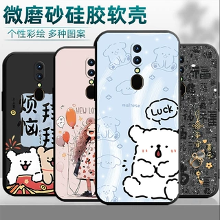 适用oppoA9x手机壳PCAM10卡通黑色新款网红磨砂硅胶保护套防摔潮