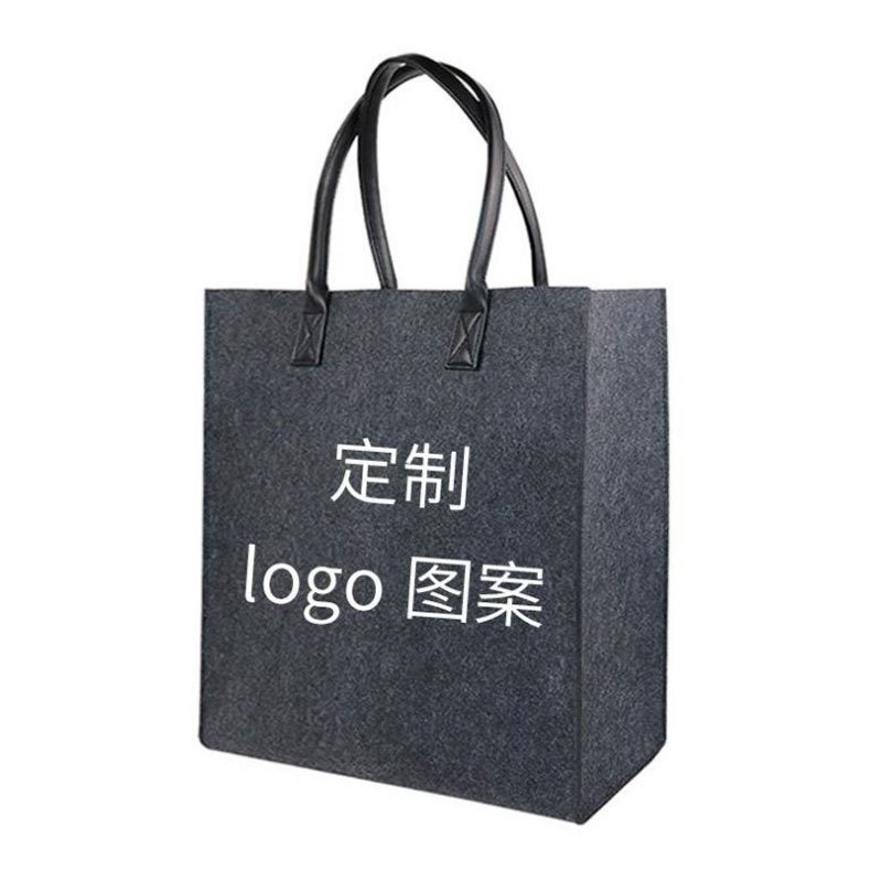 加工毛毡手提购物袋广告礼品袋可加印LOGO商标热转印图片文字