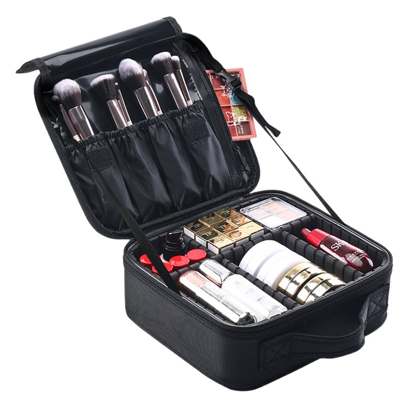 Partición desmontable bolsa de cosméticos portátil tamaño pequeño portátil Corea del Sur bolsa de almacenamiento de cosméticos simple viaje talón maquillaje Red