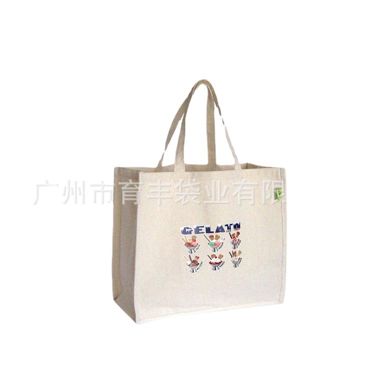 有机棉棉布手提购物袋  14安有机棉束口袋 8A纯棉有机棉布袋