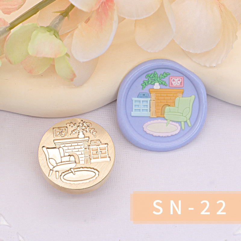 Original nuevo estilo fuego pintura sello serie interior cabeza regalo embalaje sobre cubierta cuento de hadas habitación casa caliente