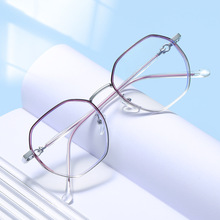 新款防藍光抗輻射電腦護目疲勞配近視眼鏡框女平光眼鏡架男士潮流