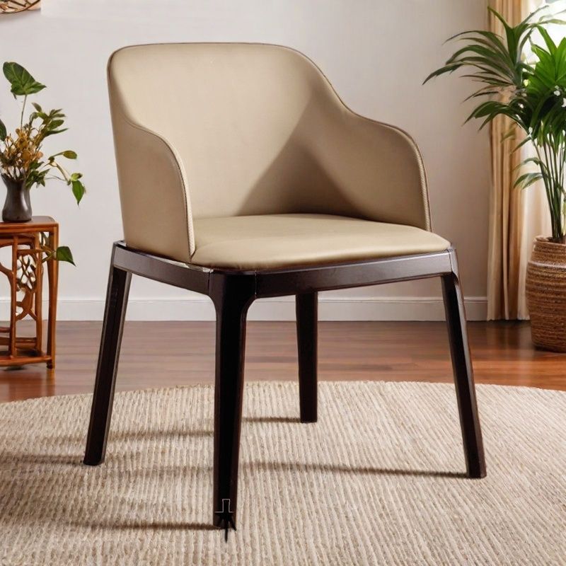 Solid Wood Armchair, Home Soft Dining Chair, Modern Backrest Chair, Hotel Restaurant Dining Stool, Desk Chair Wholesale