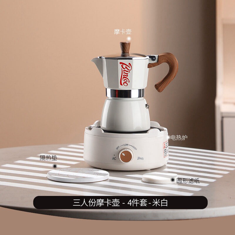 Cafetera Moka Italiana Doméstica de Aleación de Aluminio para Uso Doméstico