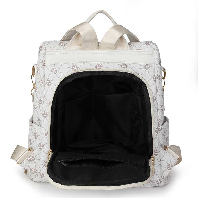 Mochila de mujer antirrobo floral de nuevo estilo, mochila de gran capacidad de todo fósforo de moda, bolso multifuncional de viaje ligero para mujer