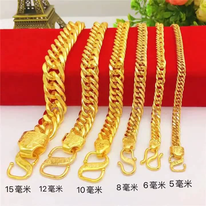 Мужской браслет-оберег для удачи, позолоченный, с двойной плоской застежкой, оптовая поставка