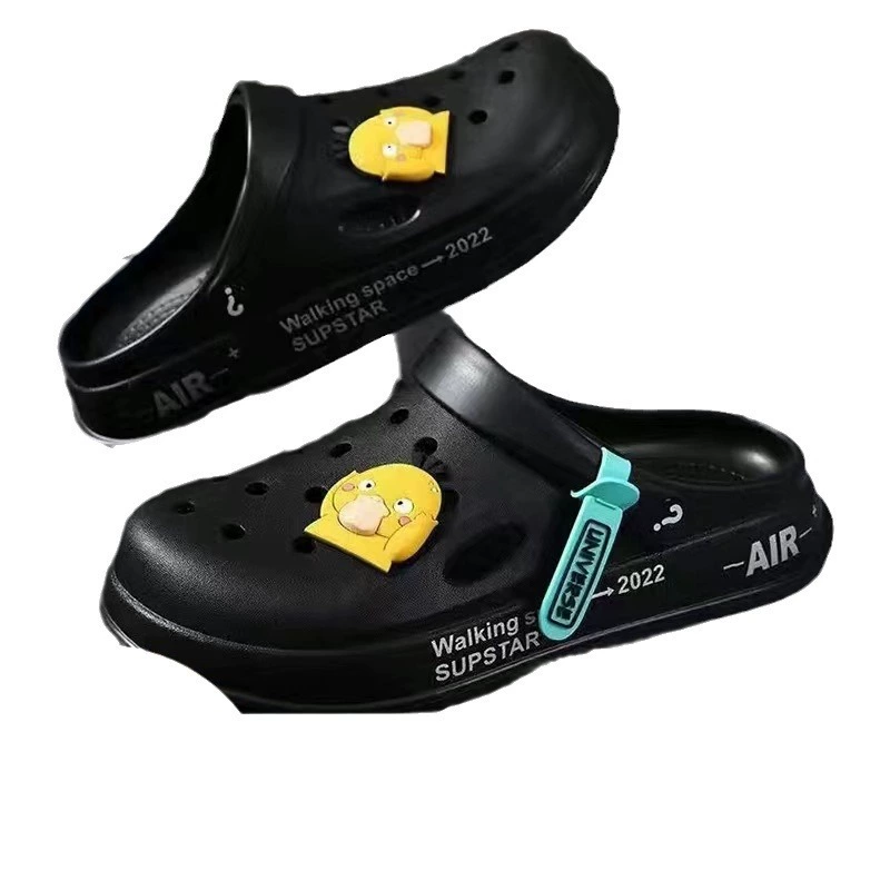 Croc shoes for outer wear, couple's Baotou slippers, women's sandals, women's soft-soled home shoes, women's sandals, men's clogs, women's slippers