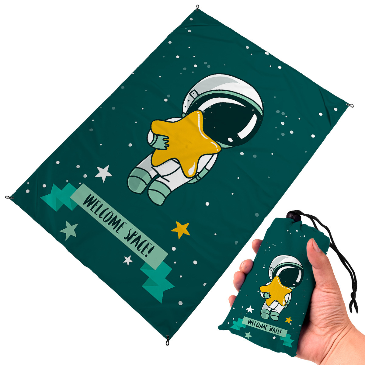 便携超轻沙滩地席轻薄野餐垫沙滩垫地布遮阳天幕可折叠毯子