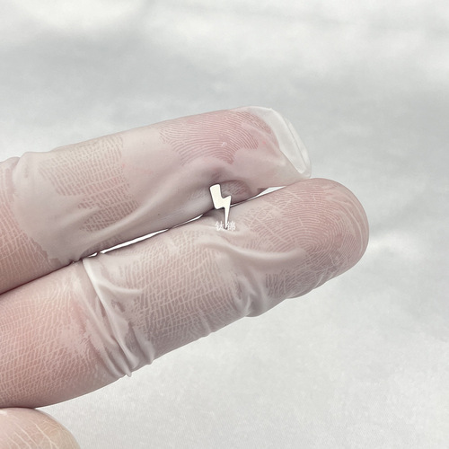 Titanium Brocade Piercing Jewelry F136 Titanium Alloy Three-dimensional Lightning Earrings and Lip Nails 16G Small Ear Bone Nails Jewelry Wholesale