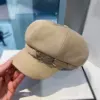 Bow octagonal hat-khaki