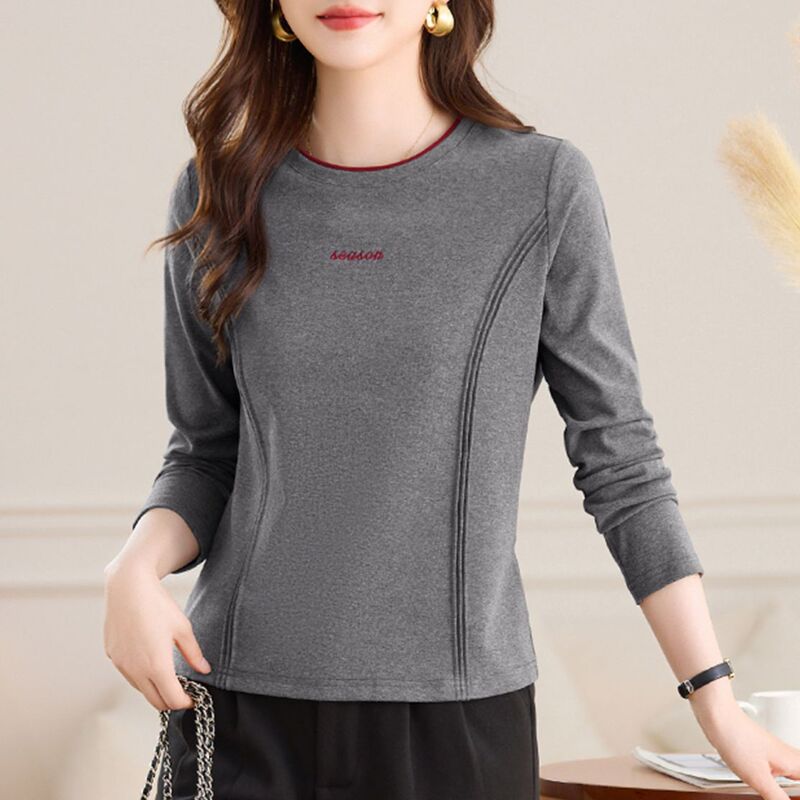 Right Shoulder Long-Sleeved T-Shirt for Women, Inner Layering Shirt, Spring & Fall 2025 New Style, Fashionable Single Top T-Shirt Right Shoulder Long-Sleeved T-Shirt for Women, Inner Layering Shirt, Spring & Fall 2025 New Style, Fashionable Single Top T-Shirt