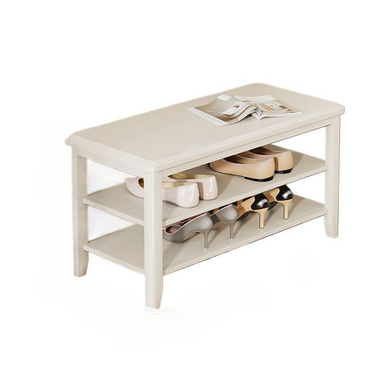 Shoe Bench at the Entrance, Color Matching for the Entrance, High-End Aisle Shoe Rack, Rubber Wood, Walnut Sitting Solid Wood