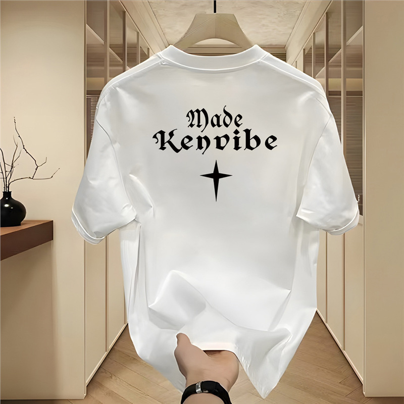 Men's Clothing T Shirt Heavy Trend All Match Summer Clothes Men's Trendy Brand Loose American Retro High Street_viptrois.com