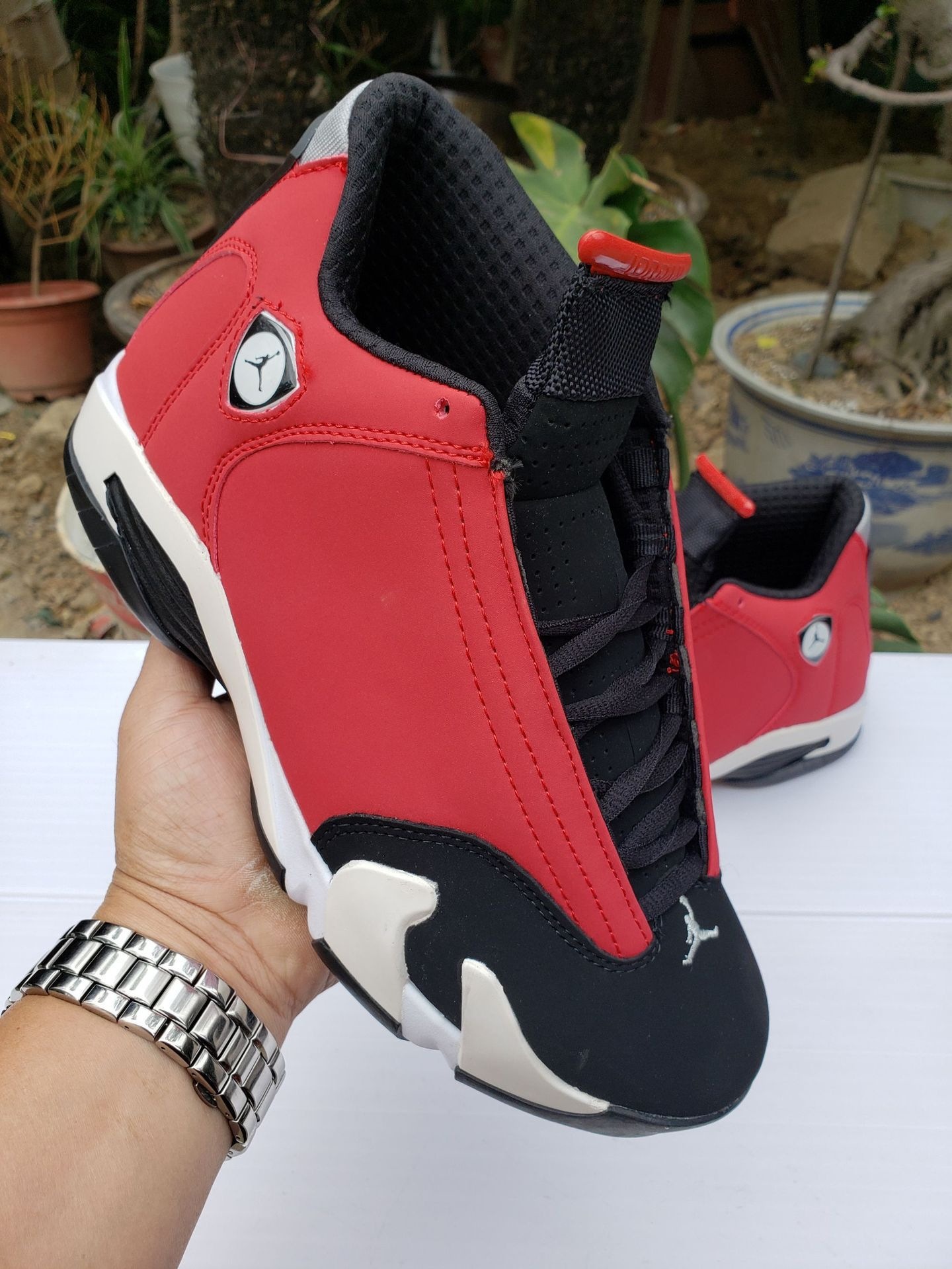 Zapatos de baloncesto puros original aj14 Joe14 rojo Ferrari retro versátil zapatos deportivos para hombres y mujeres