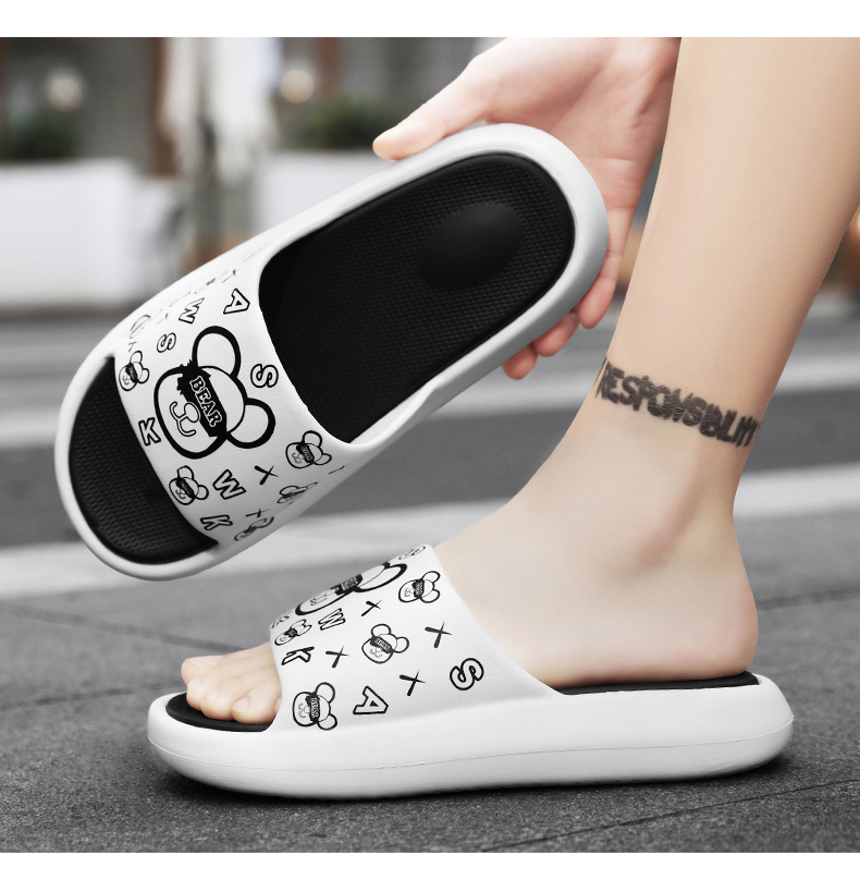 Hausschuhe mit Camouflage-Print für Männer und Frauen, Sommeroberbekleidung, neuer Trend, man hat das Gefühl, zu Hause auf Kacke zu treten, einzeilige Sandalen, Herrengroßhandel_voghion.com