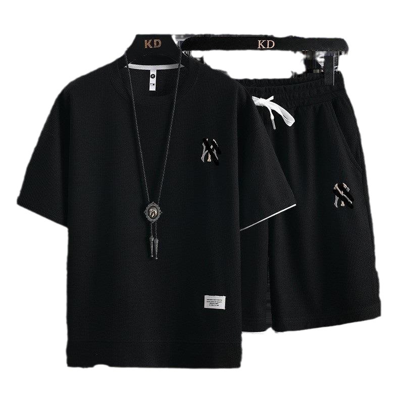 Sports suit Men's Summer Fashion Men's Short-sleeved Shorts Full Set Men's Casual T-shirt All-match Coat 5