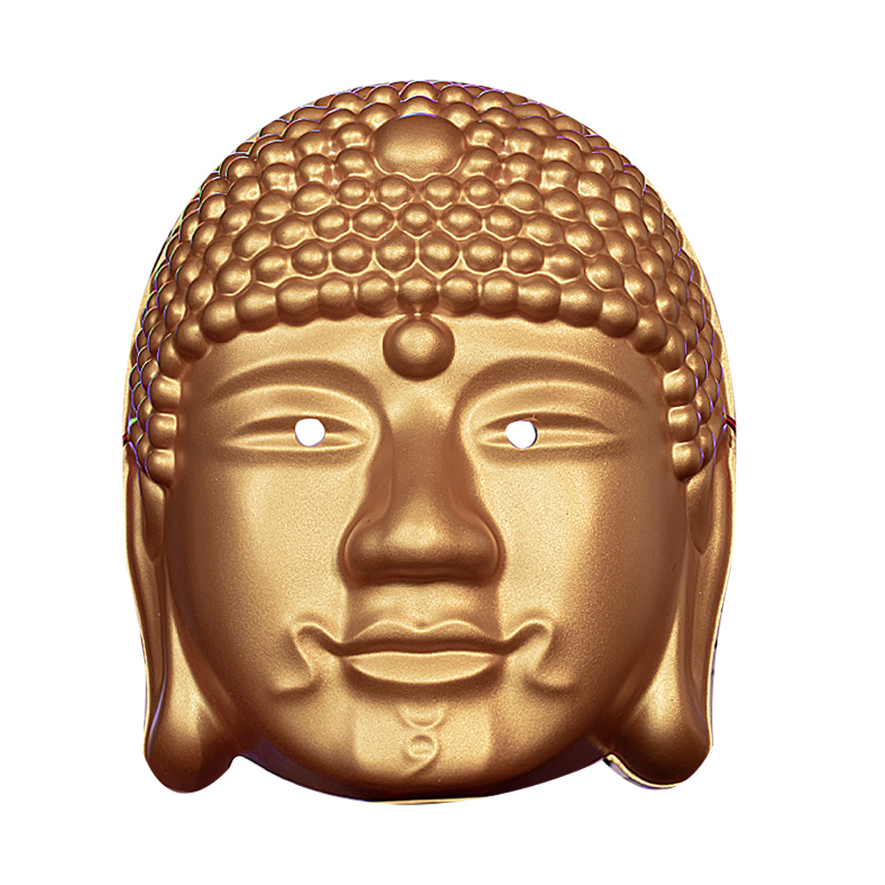 COS simulación Tathagata cabeza de Buda retrato máscara cabeza de Buda hombres y mujeres adulto accesorios de vestir cara de Buda del emperador Bo Ruomi