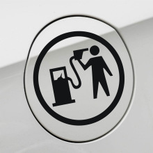 外贸汽车贴纸搞笑油箱盖贴纸汽油柴油加油口盖装饰贴七彩镭射贴纸