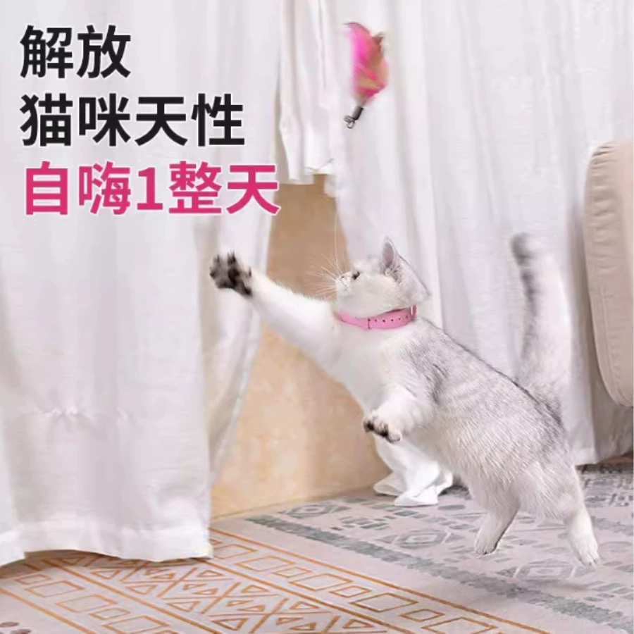 Палочка для дразнилок для кошек Домашнее животное Self-Hi Игрушка для кошек Многофункциональные ножки для галстуков Стол Ошейник для ног Перо Силиконовые дразнящие кошки