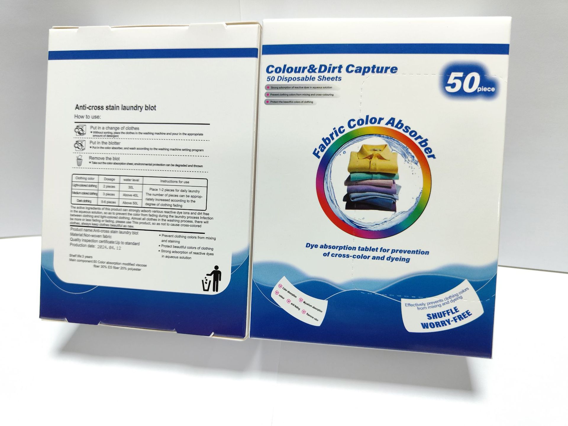 Toallitas Absorbentes de Color para Lavadora Anti-Teñido para Lavado de Ropa