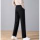 Pure Cotton Sports Pants Women's 2024 Women's Pants Loose Straight plus size Slim Look Spring and Autumn New All-match Casual Pants Trendy