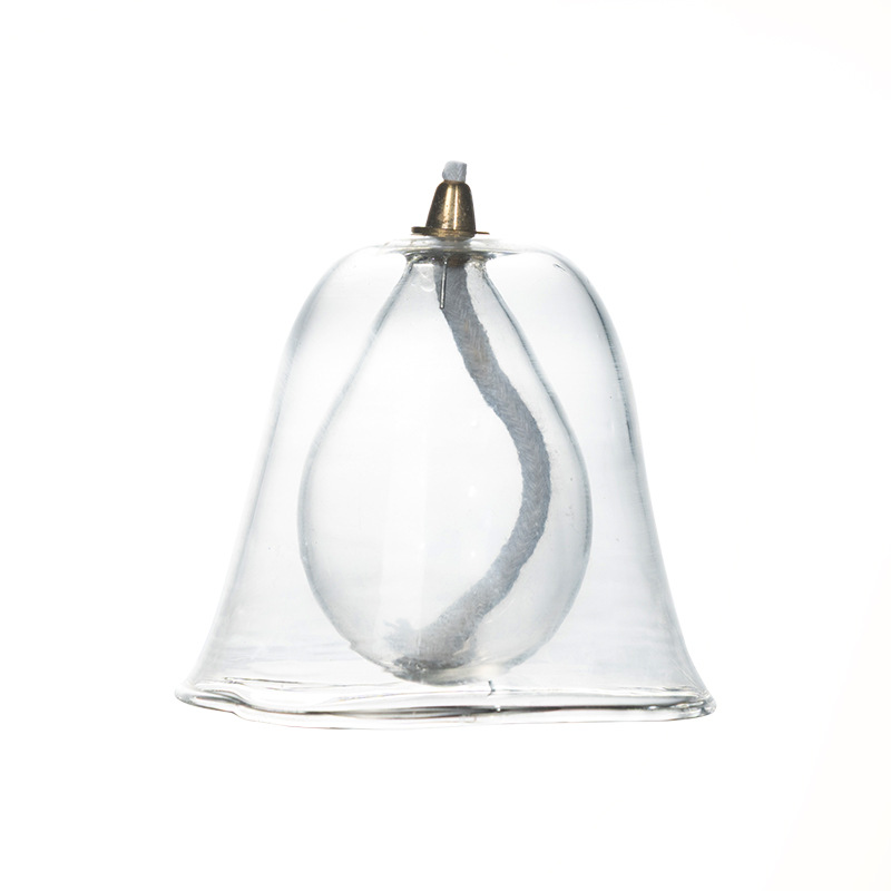 Lámpara de aceite de cristal creativa con forma de caricatura, lámpara de aceite con forma de cerdito, linda, simple, moderna, para el hogar, sin humo, para escritorio.