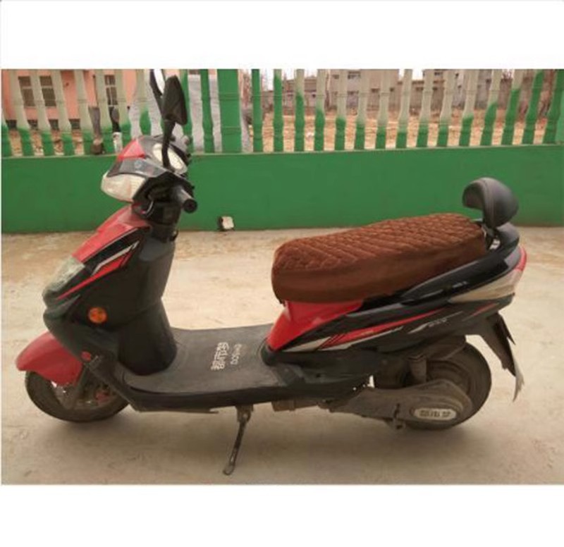 Electric Scooter Motorcycle Seat Cushion Cover Battery Car Flannel Winter Warm Seat Cushion Cover Winter Seat Cushion