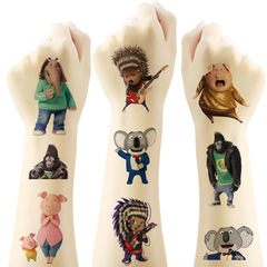 8 Designs American TV Series Sing Happy Song Temporary Tattoos Birthday Party Tattoos for Boys and Girls Children Cartoon