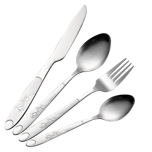 Thickened stainless steel tableware fork, spoon, retro Western dinner knife, fork, spoon hotel steak knife, fork, soup spoon set wholesale