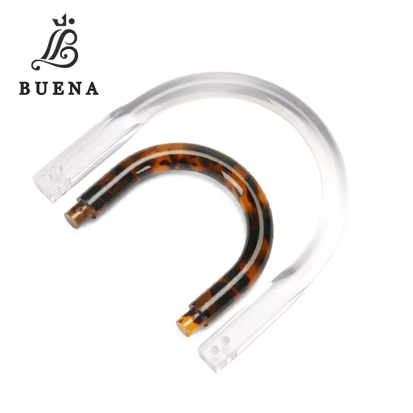 Factory Direct wholesale European and American acetate plate dry throw bag semicircle hand accessories hawksbill color carrying ring DIY bag