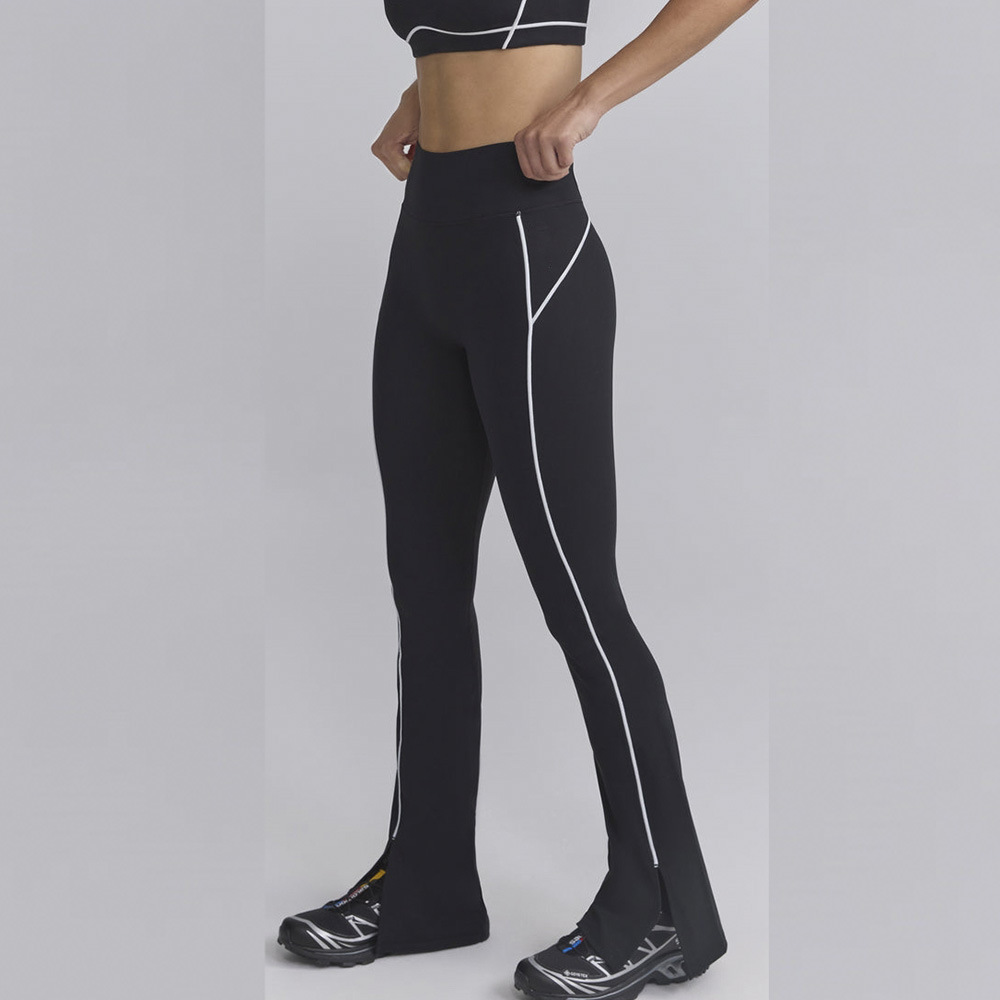 Pantalones de yoga deportivos de ocio transfronterizos, medias de mujer, pantalones acampanados de secado rápido que absorben la humedad de alta elasticidad, pantalones de yoga de cintura alta