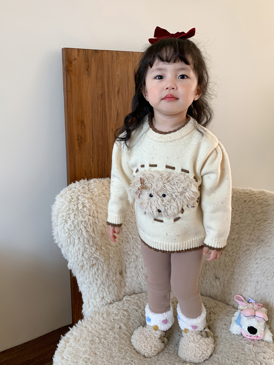 Sugar Pear ropa infantil para niñas y leggings de terciopelo 2024 otoño y invierno nuevos pantalones de otoño para niños coreanos pantalones de bebé