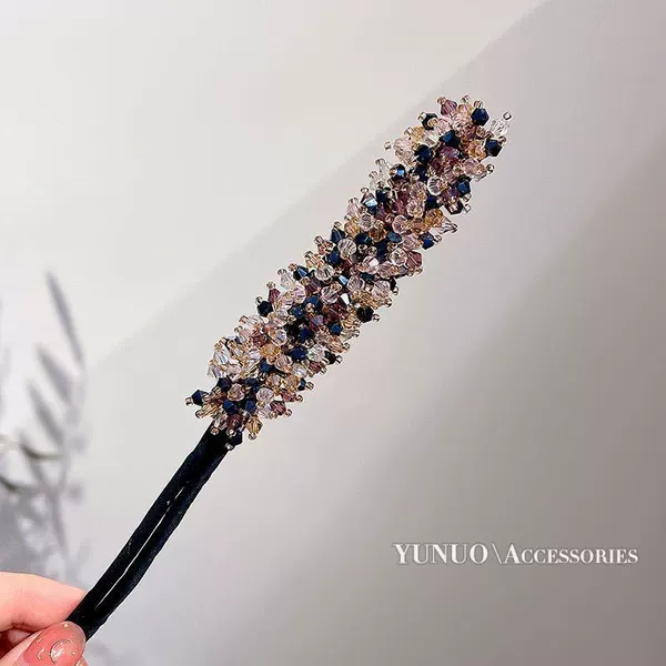 Mixed color crystal-hair iron