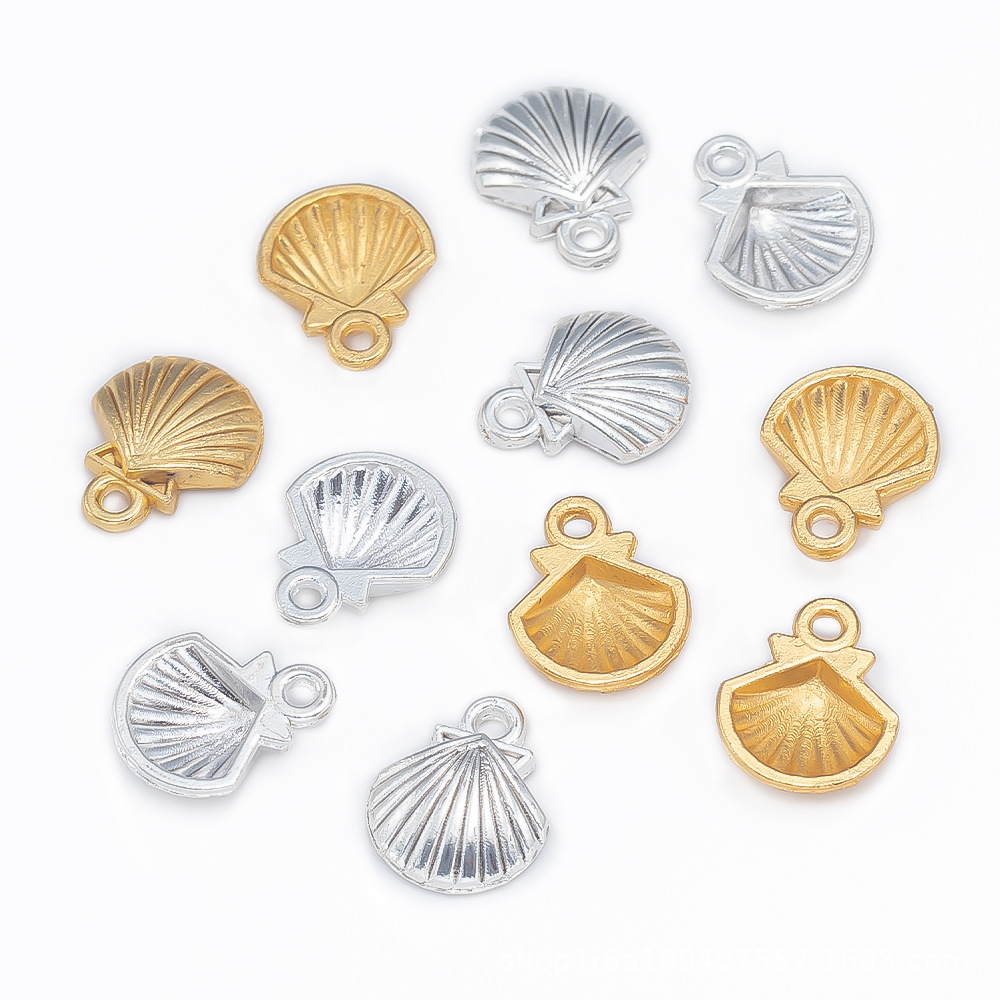 DIY复古合金饰品配件 贝壳吊坠 手链项链扇贝挂件跨境批发DZ0165