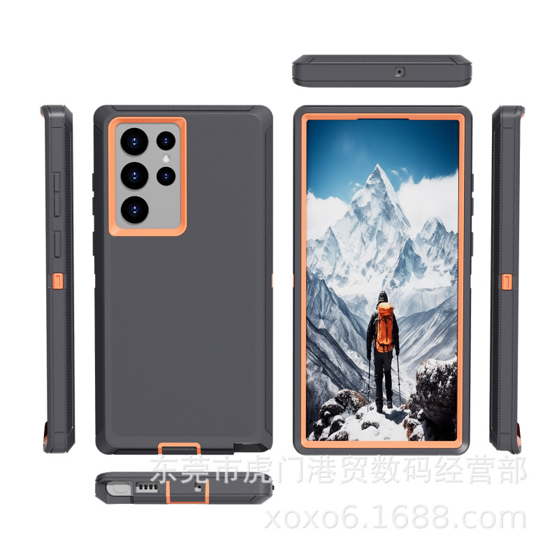 Samsung S22Ultra ロボットに適した 3 つの耐性のある携帯電話ケース、落下防止アーマーケース、SAMSUNG S22U 保護カバー|undefined