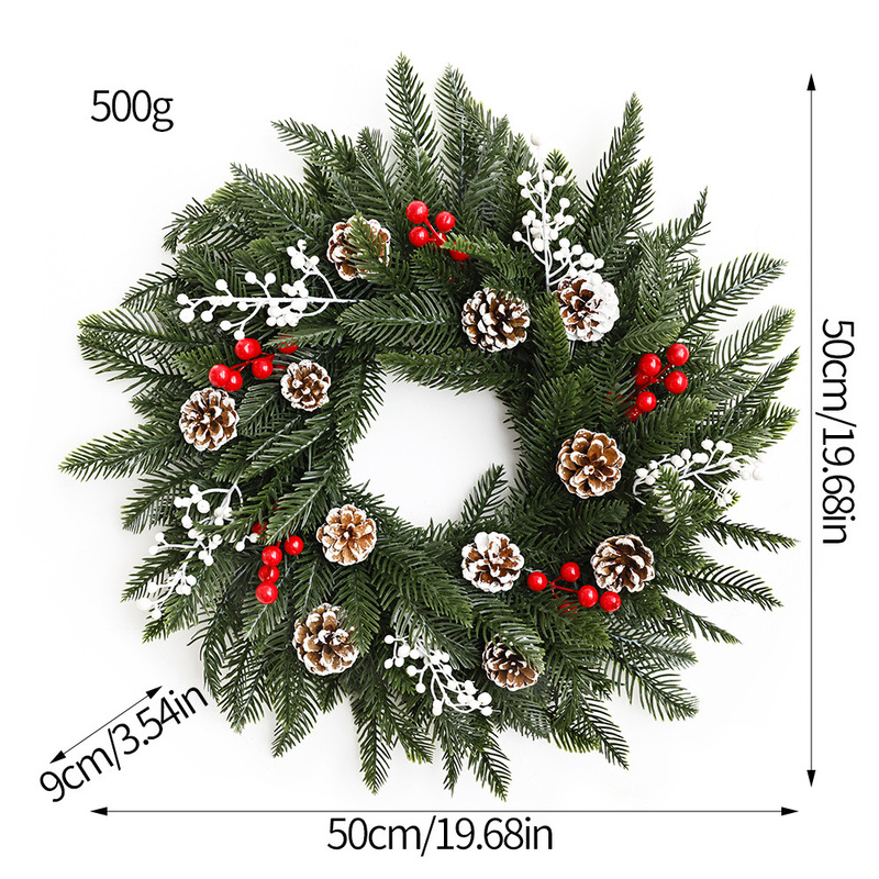 クリスマスガーランド装飾品人工模擬緑植物籐フロントドア花輪吊り下げノックフォード松葉逆さガーランド|undefined