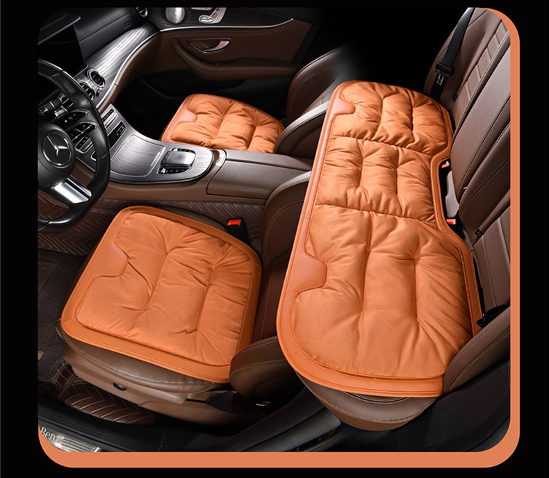 New Car Seat Cushion Winter Warm Seat Cushion Fur Cushion Rear Integrated Thickened Chair Cushion