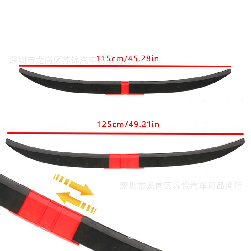 Car Modification Universal Rear Wing, No-Drill Three-Section Adjustable Adhesive Personalized Sedan Sports Car Spoiler Decoration