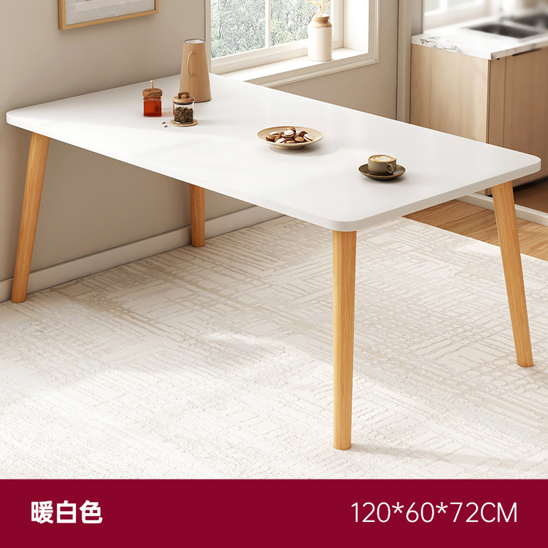 Mesa de comedor de piernas de madera sólida, mesa de comedor de alquiler rectangular doméstica, combinación de mesa de comedor comercial simple nórdica image 28