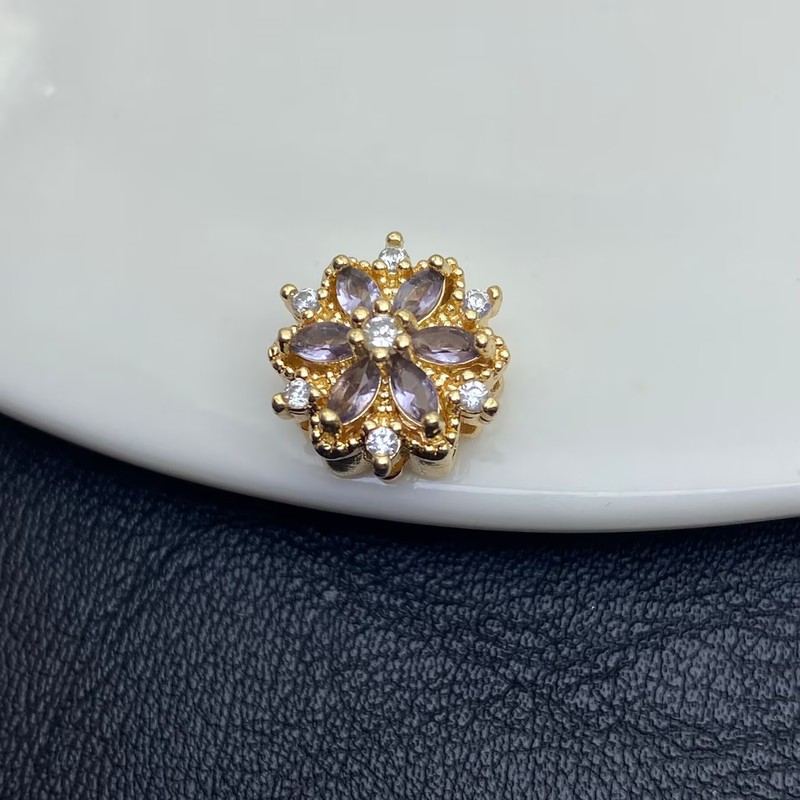 保色满钻芒星通孔魔盒穿珠手工水晶文玩手串手链DIY饰品配件串珠|undefined