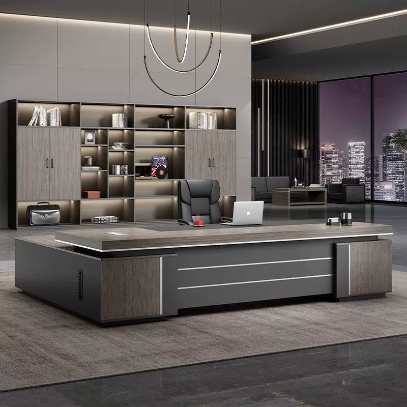 老板桌办公桌椅组合简约现代总裁桌主管大班台领导办公室家具