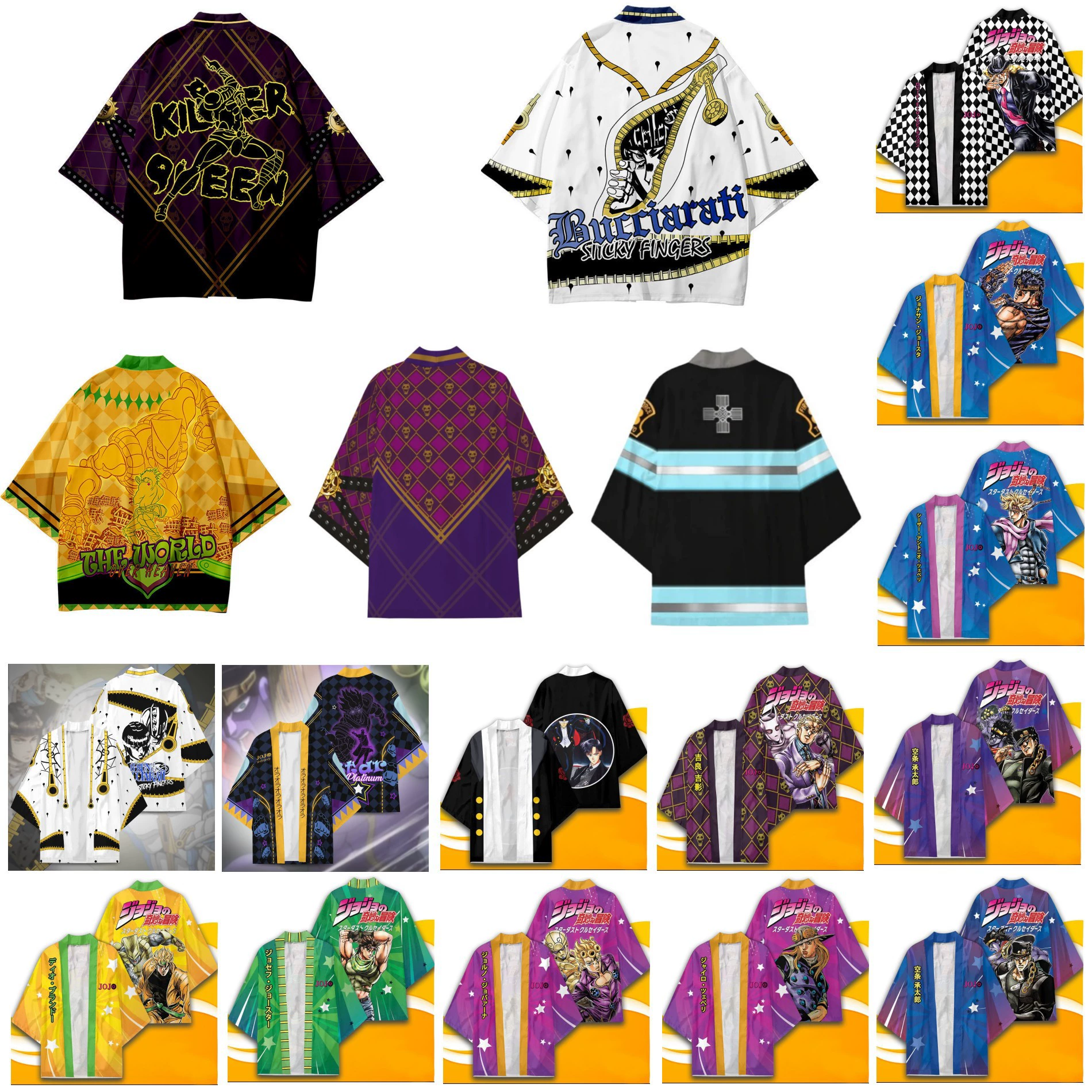 Rimi Jojo's Wonderful Adventure 3D Digital Printing Harajuku Kimsuku Двумерный плащ-пижама