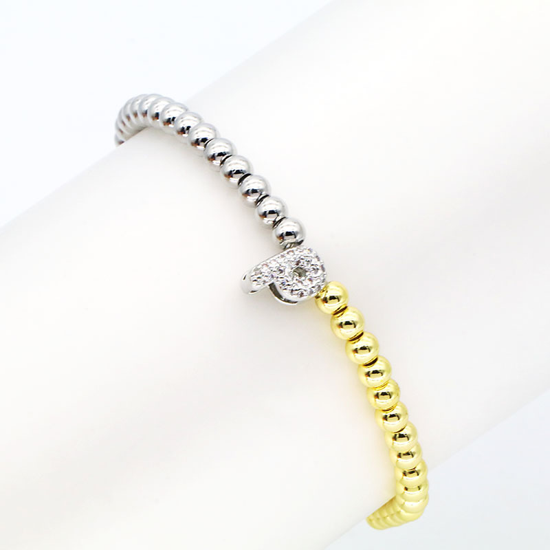 13g Weight Copper Pendant Material Zircon Inlay Material Bracelets Classification Copper Chain Material ball chain Chain Type 1 Piece Quantity Holiday, Daily Occasion Copper Material Letter Pattern All Seasons Season Women's Gender Plating Design Modern Style Style Wholesale Jewelry Modern Style Letter Copper Zircon Plating Bracelets Ball Chain 19