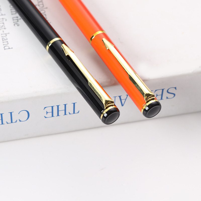 Inventario simple bolígrafo de metal de alta calidad bolígrafo comercial neutro bolígrafo láserogo hotel publicidad regalos bolígrafo de firma