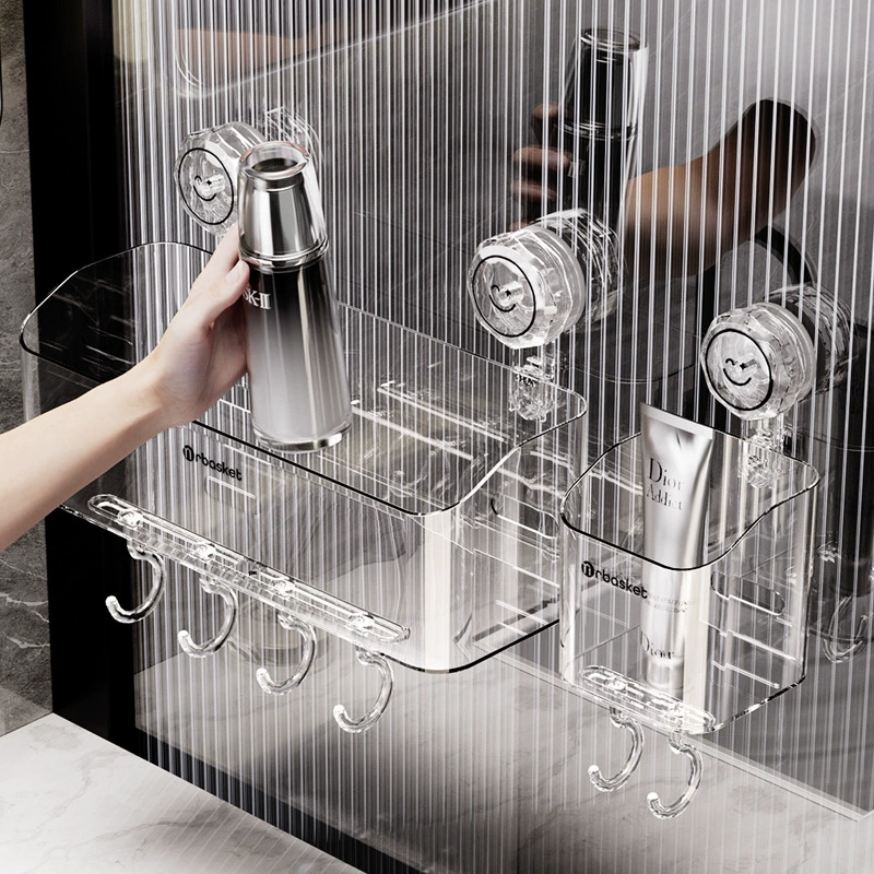 Подставка для присоски для туалета Туалет мыть руки стол косметика на стене без перфорации настенная коробка для хранения ванной комнаты